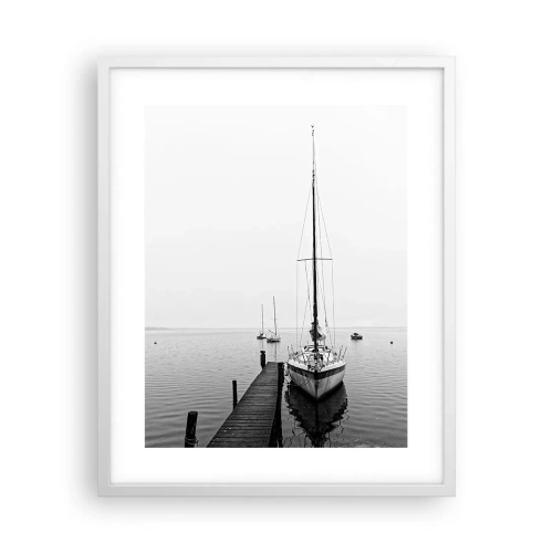 Affisch i vit ram - Redo att ge sig iväg - 40x50 cm