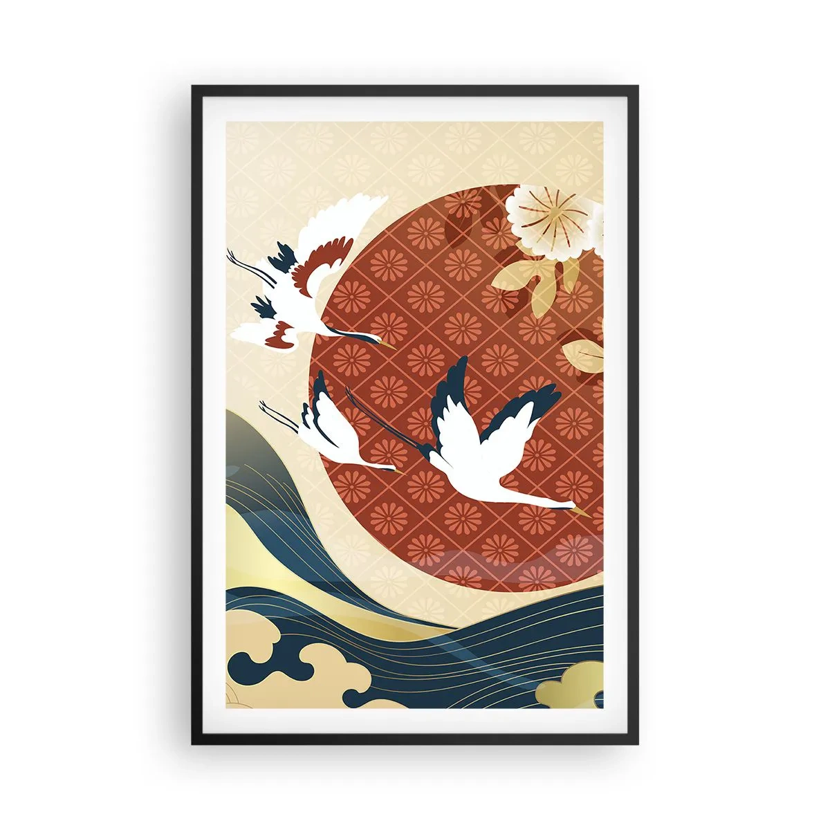 Affisch i svart ram - Japansk saga - 61x91 cm