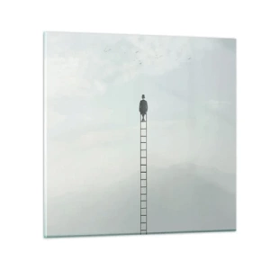 Glastavla - Bild på glas - Var över det - 30x30 cm