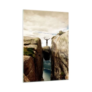 Glastavla - Bild på glas - Hur jag mår?! - 50x70 cm