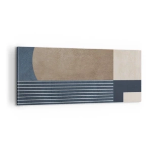 Canvastavla - Bild på duk - Komposition av enkelhet och rundhet - 100x40 cm