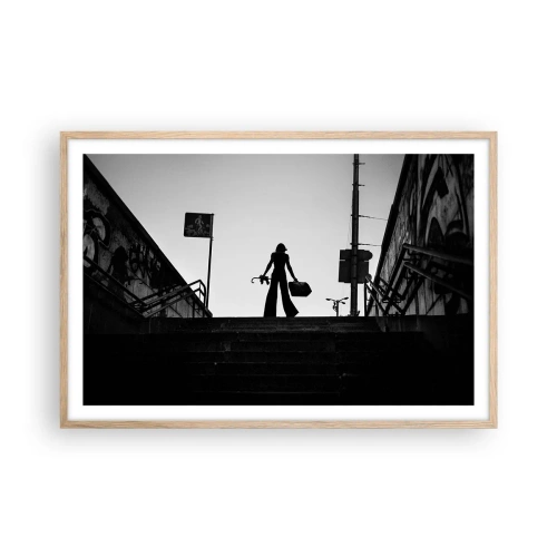 Affisch i ram av ljusek - Stadsvandring - 91x61 cm
