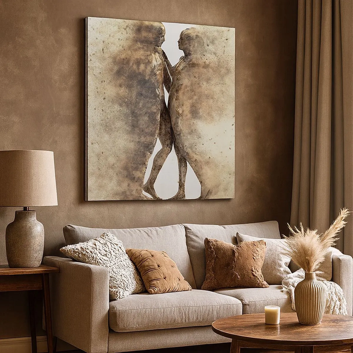 Canvastavla - Bild på duk - Uppstådda ur aska för att älska - 30x30 cm