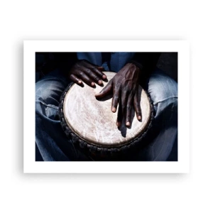 Affisch - Lev efter din rytm - 50x40 cm