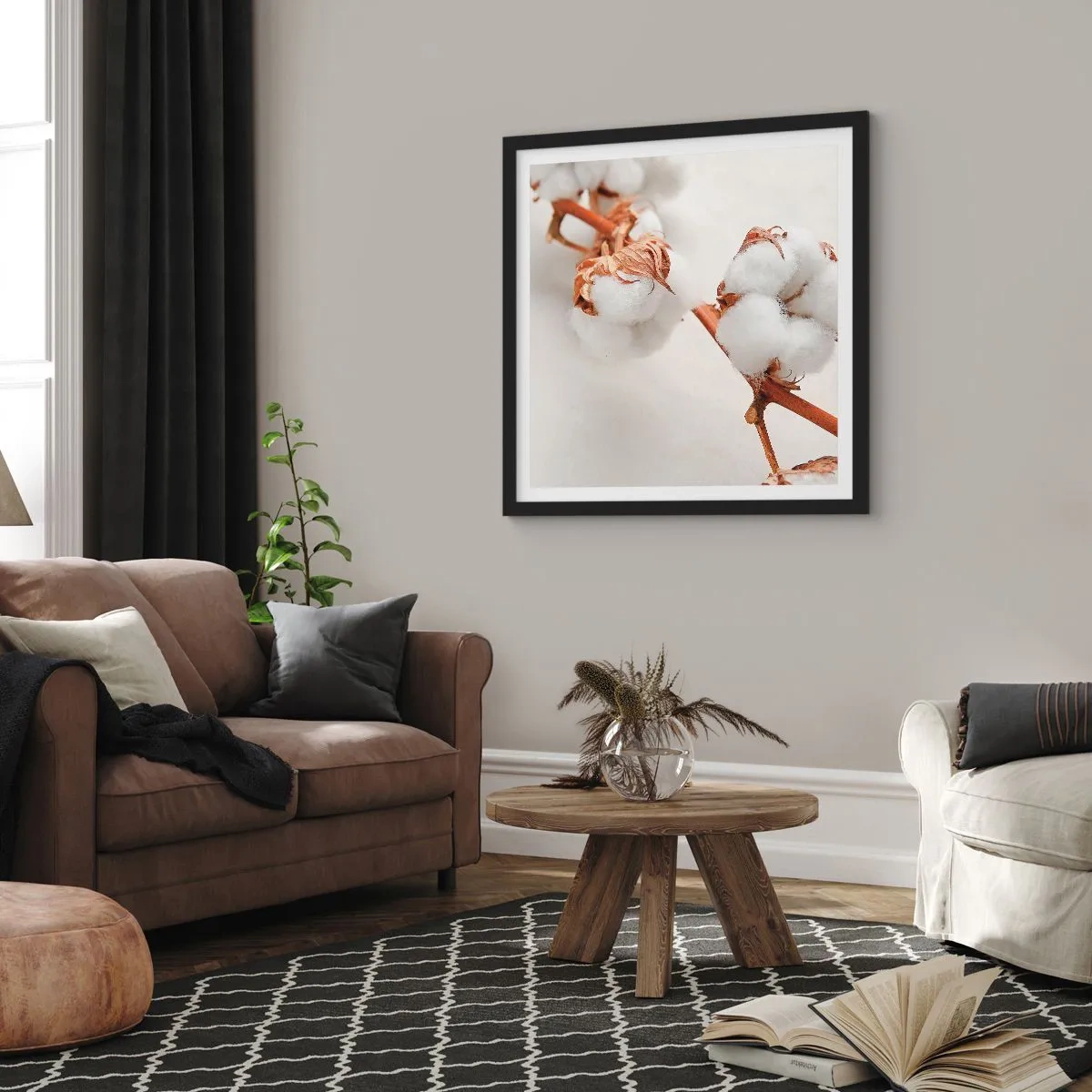 Affisch i svart ram - Krama om - 50x50 cm