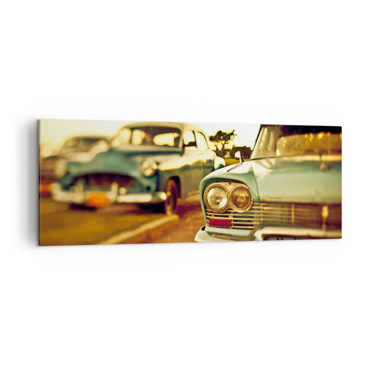 Canvastavla - Bild på duk - Vi väntar och ser - 140x50 cm