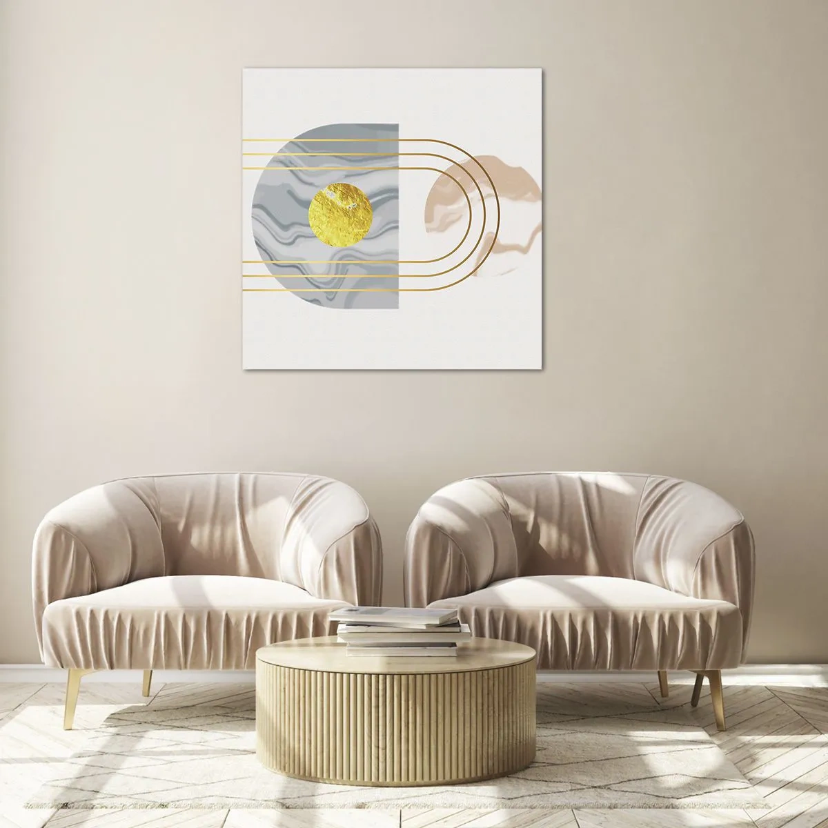 Glastavla - Bild på glas - Ljushet och sken - 60x60 cm