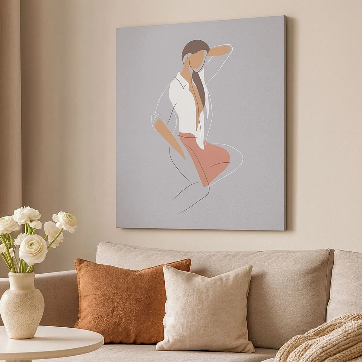 Canvastavla - Bild på duk - Charmens kontur - 30x30 cm