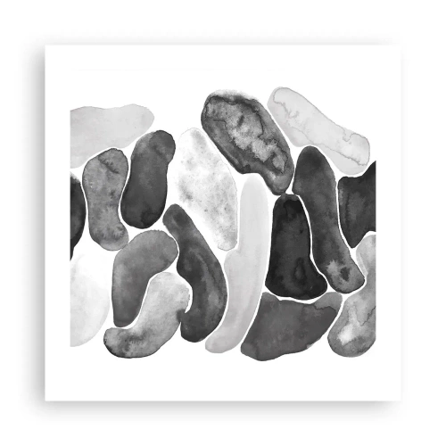 Affisch - Stenig abstraktion - 50x50 cm