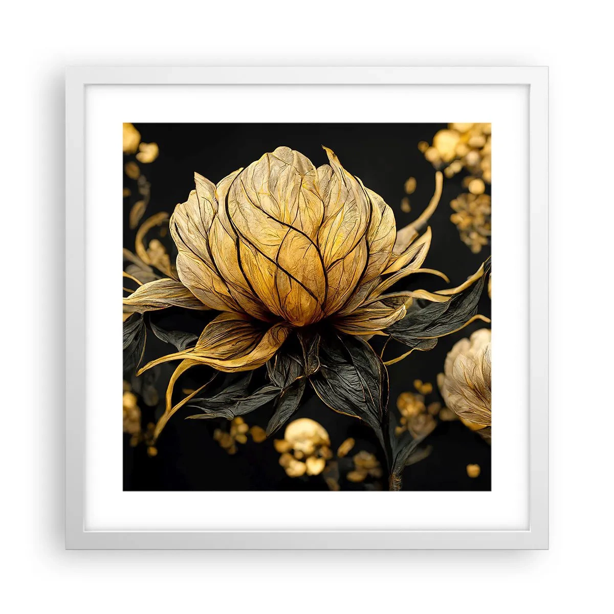 Affisch i vit ram - Subtil skörhet - 40x40 cm