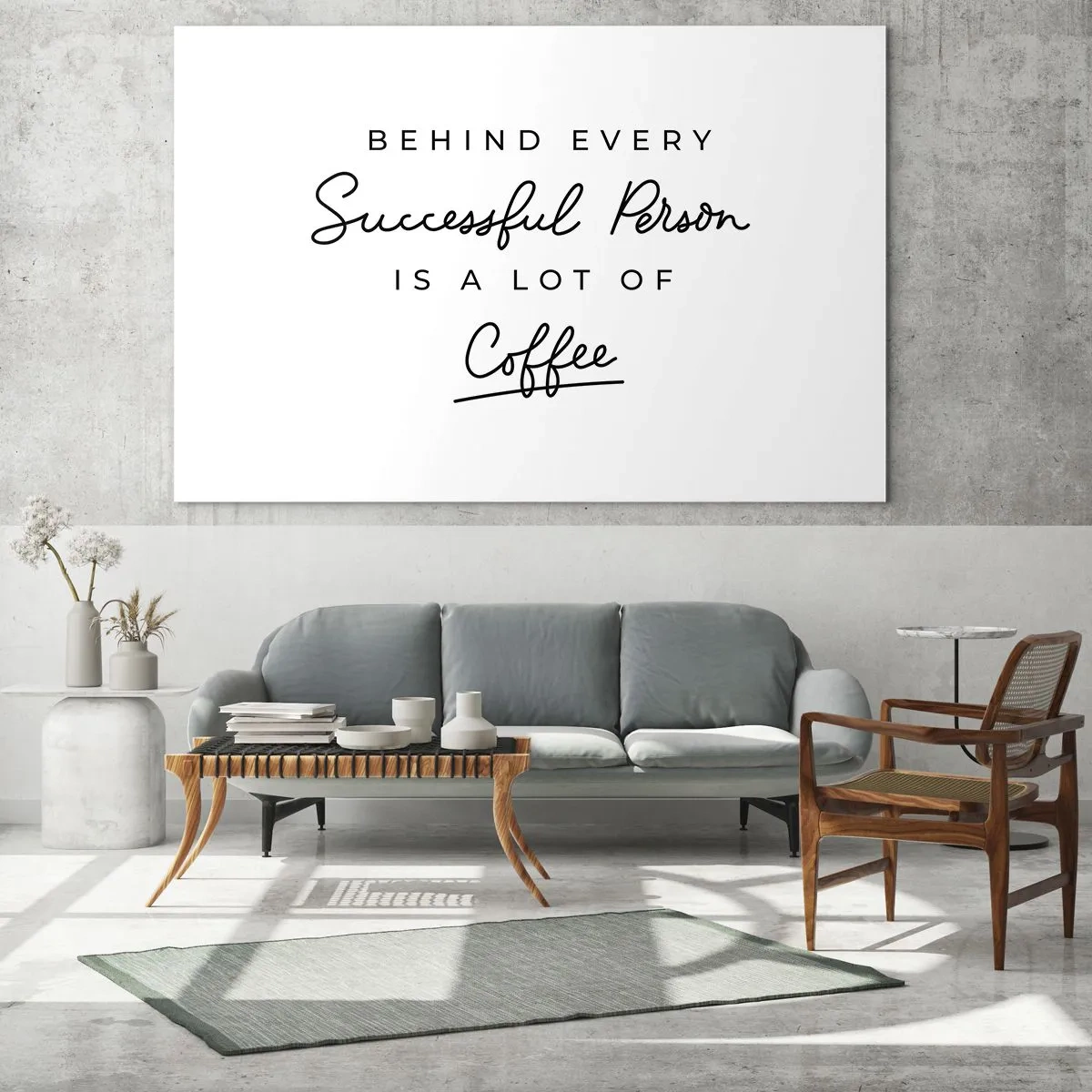 Glastavla - Bild på glas - Framgångens hemlighet - 100x70 cm