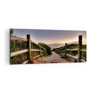 Canvastavla - Bild på duk - Målet är synligt - 100x40 cm
