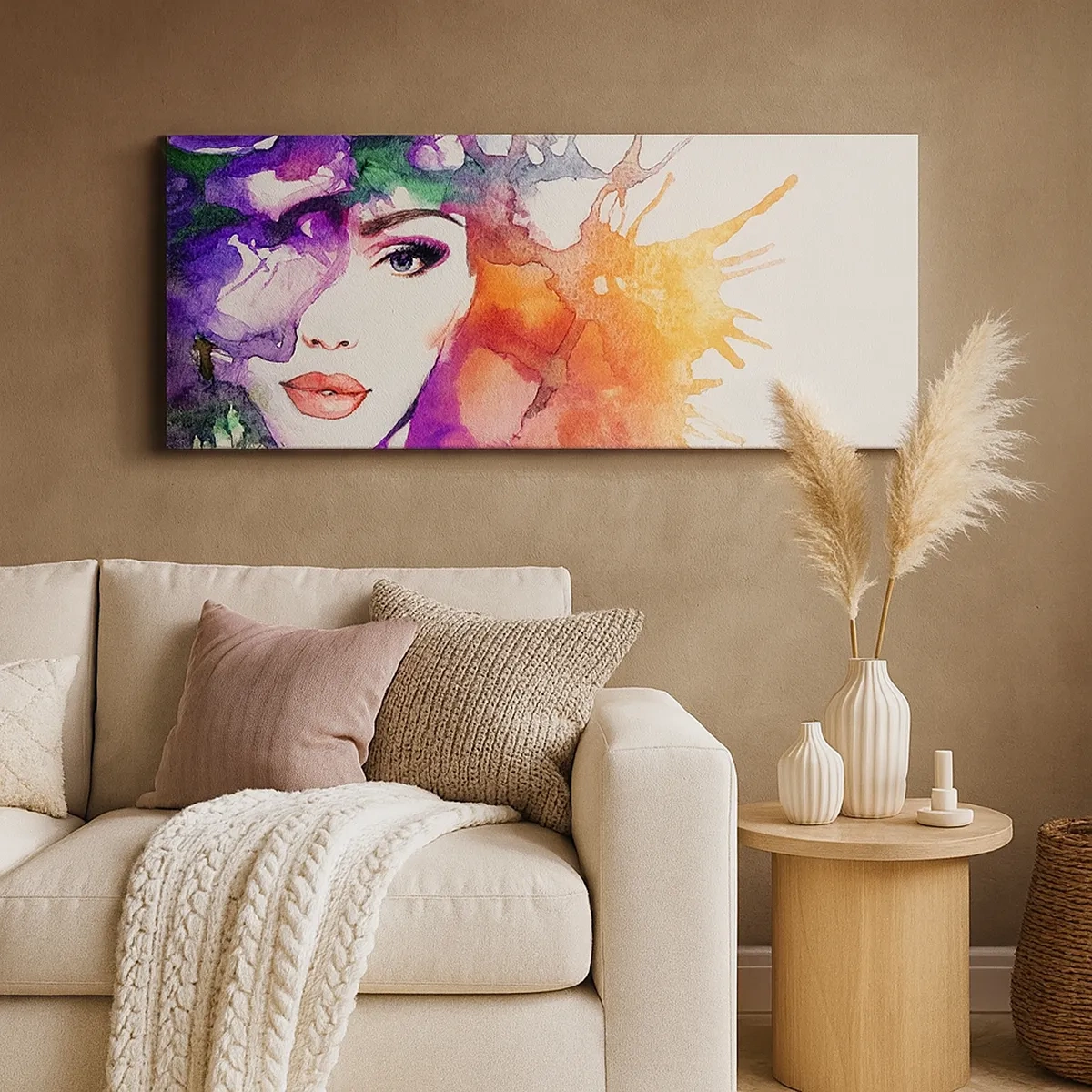 Canvastavla - Bild på duk - Med huvudet i himlen - 30x30 cm