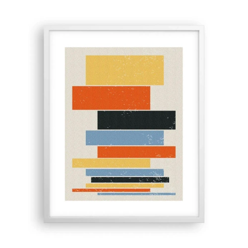 Affisch i vit ram - Inspelning av musik - 40x50 cm