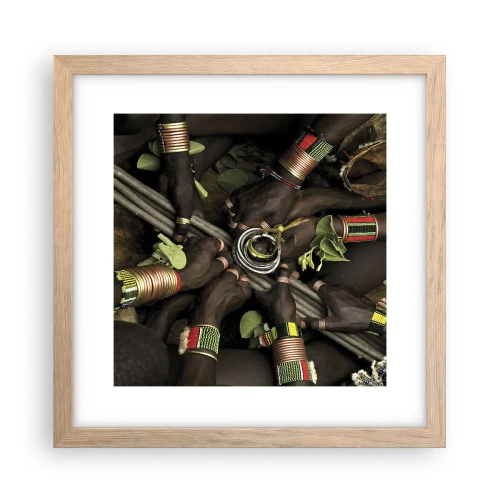 Affisch i ram av ljusek - Vi är tillsammans - 30x30 cm