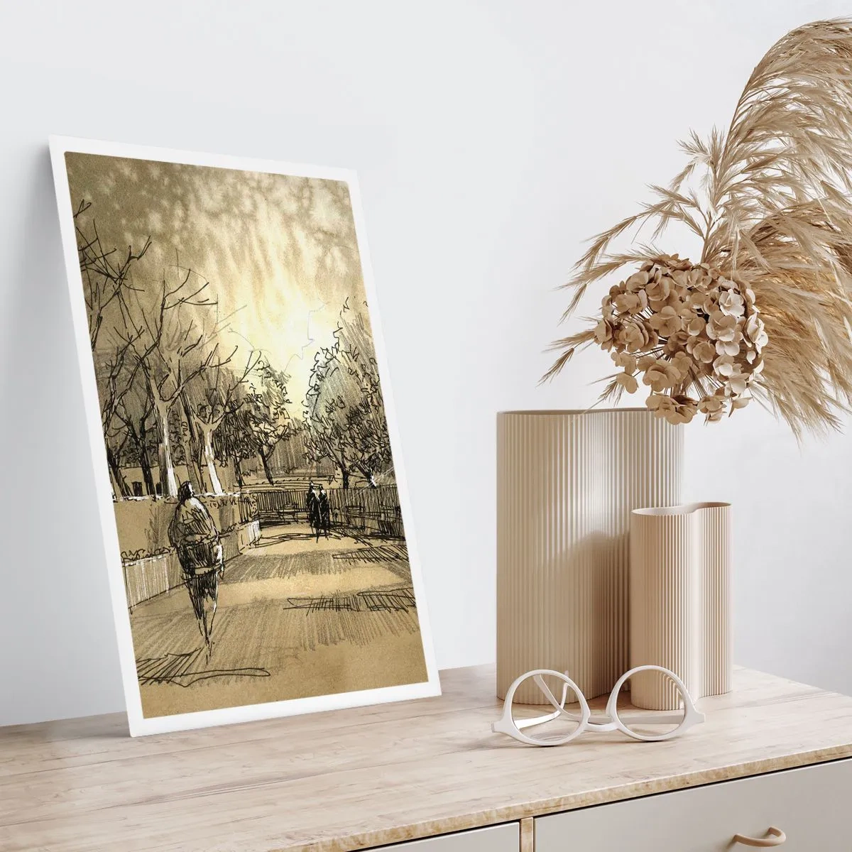 Affisch - En stund fångad med penna - 61x91 cm