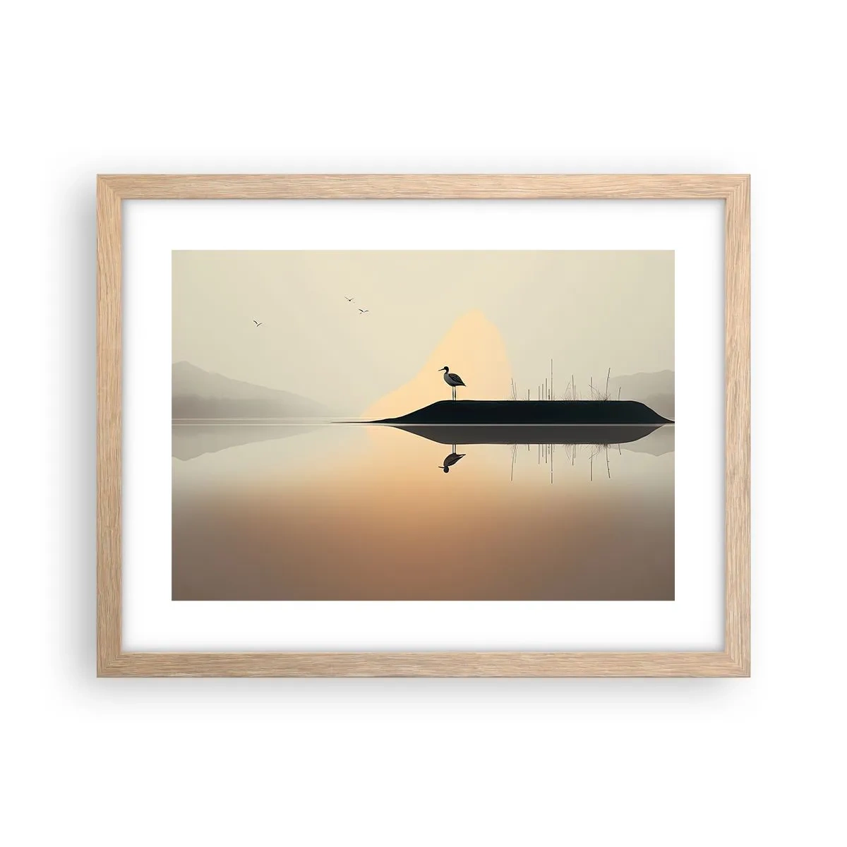 Affisch i ram av ljusek - Herre på sjön - 40x30 cm