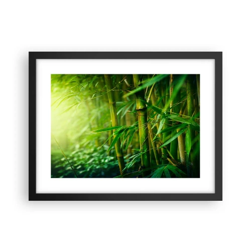 Affisch i svart ram - Lär känna grönskan i sig - 40x30 cm