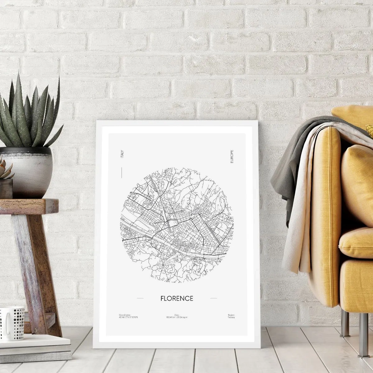 Affisch i vit ram - Florens anatomi - 70x100 cm