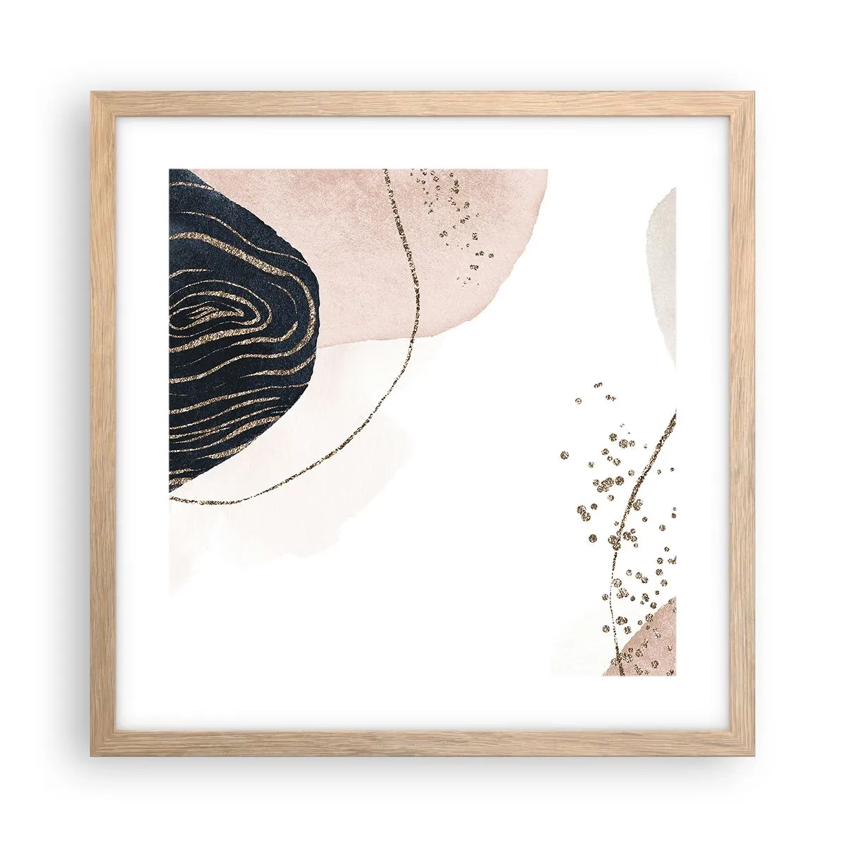 Affisch i ram av ljusek - Allt flyter - 40x40 cm