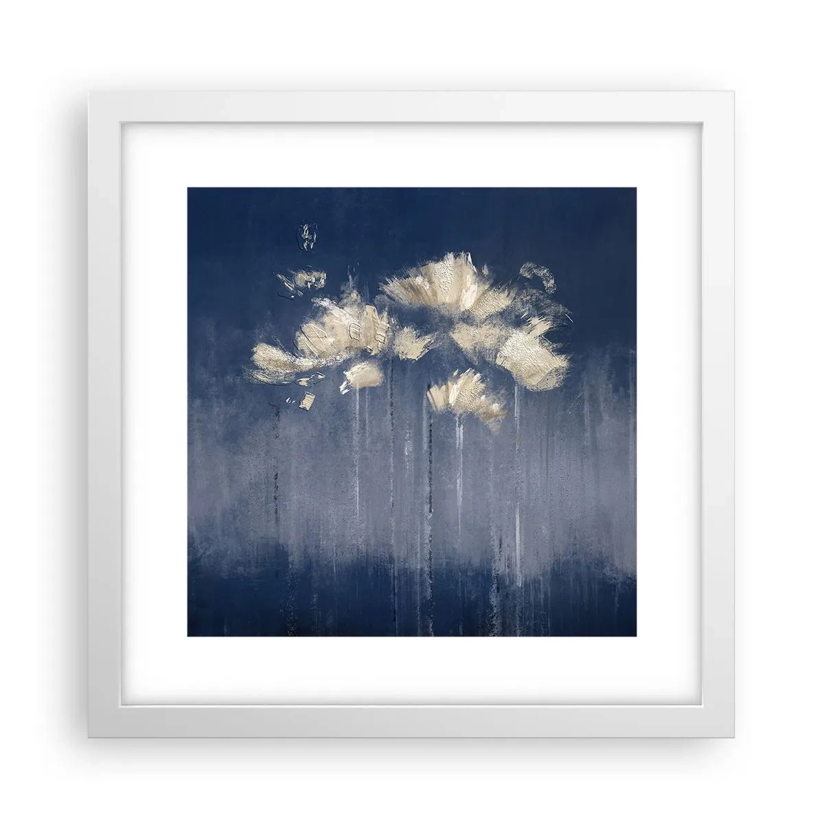 Affisch i vit ram - Som kronblad i vinden - 30x30 cm