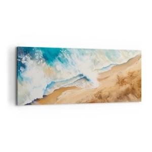 Canvastavla - Bild på duk - Den återkommande vågen - 100x40 cm