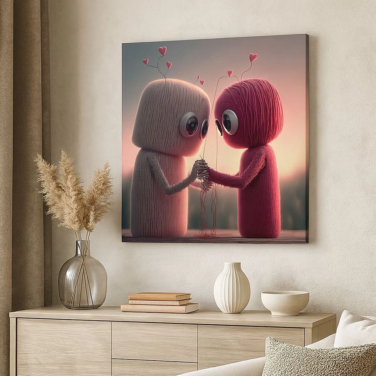 Canvastavla - Bild på duk - Alla får lov att älska - 30x30 cm