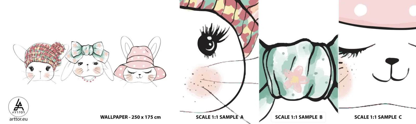 Fototapet Prov Standard Eco - Fundersam, ledsen, glad - För barn, Grafik, Illustration - 100x30 cm