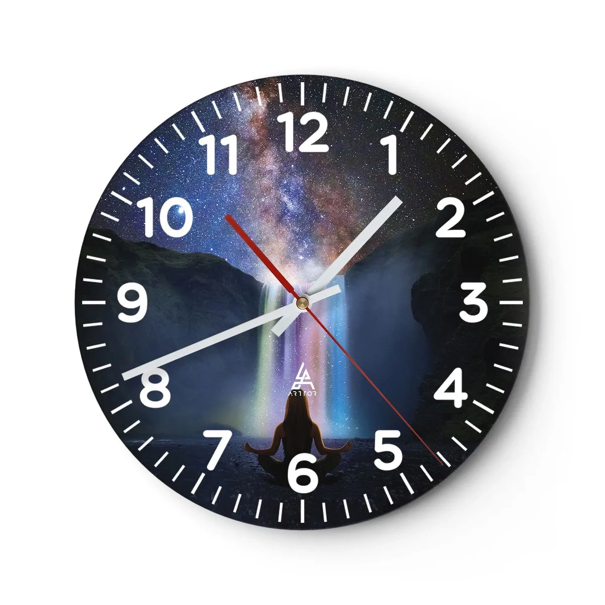 Väggklocka - Klocka på glas - Absolut harmoni - 40x40 cm