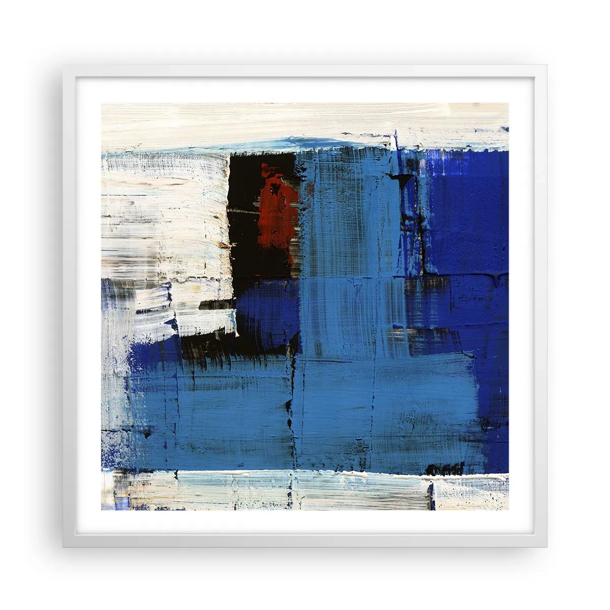 Affisch i vit ram - Det blåas hemlighet - 60x60 cm