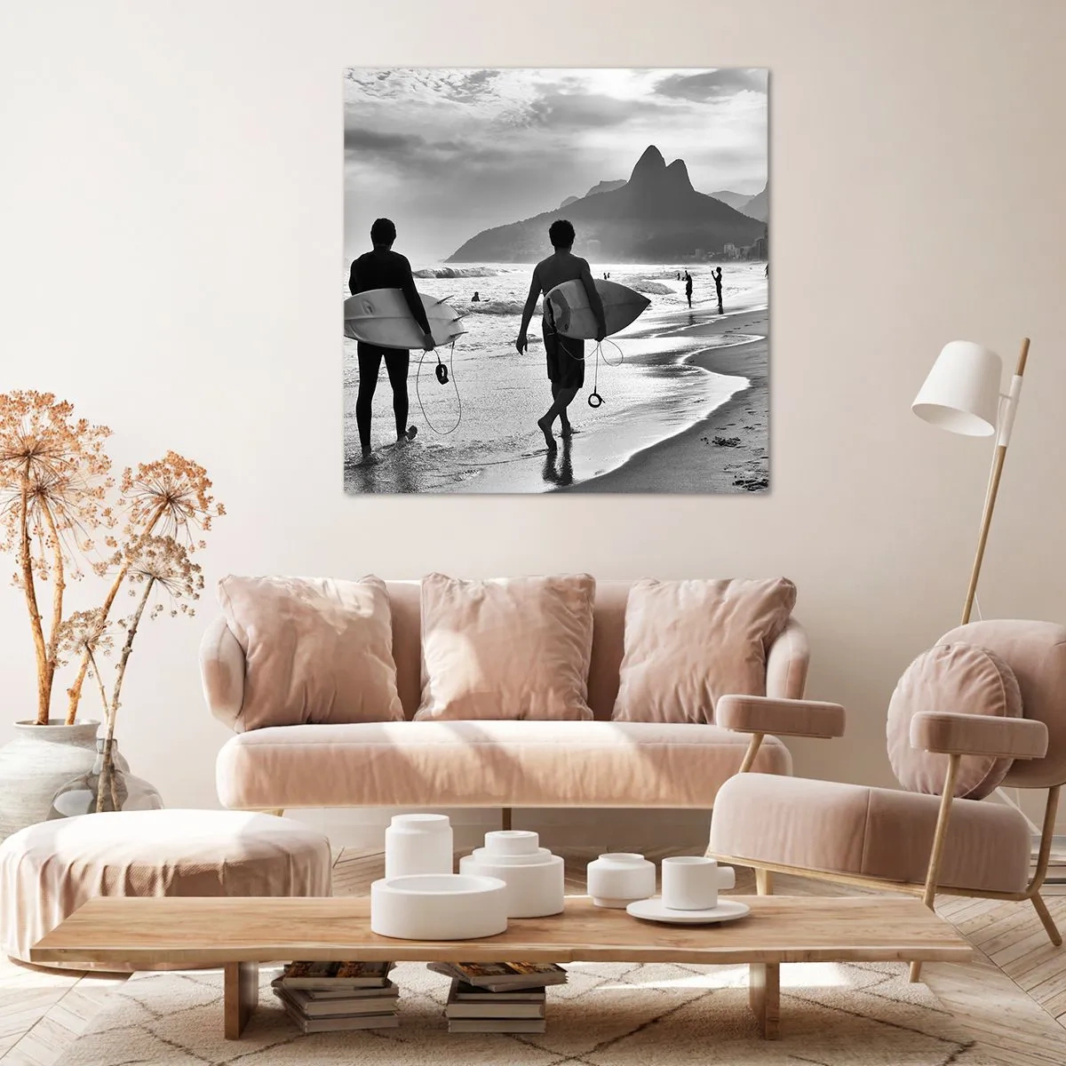 Canvastavla - Bild på duk - Samba för en våg - 60x60 cm