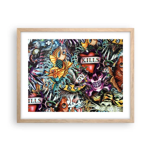 Affisch i ram av ljusek - Tatuerarens dröm - 50x40 cm