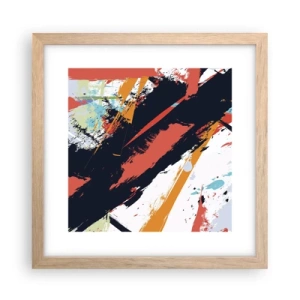Affisch i ram av ljusek - Dynamisk komposition - 30x30 cm