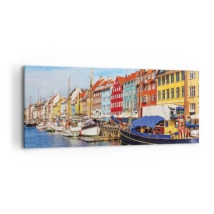 Canvastavla - Bild på duk - Glad kaj - 100x40 cm