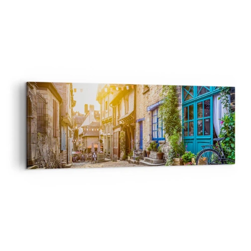Canvastavla - Bild på duk - Stadens vita ande - 140x50 cm