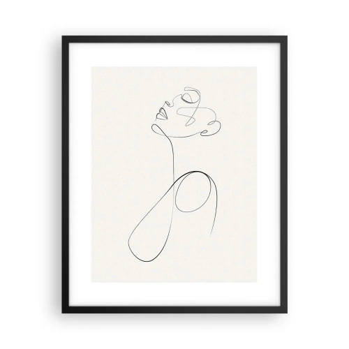 Affisch i svart ram - Förvirrad i drömmarna - 40x50 cm