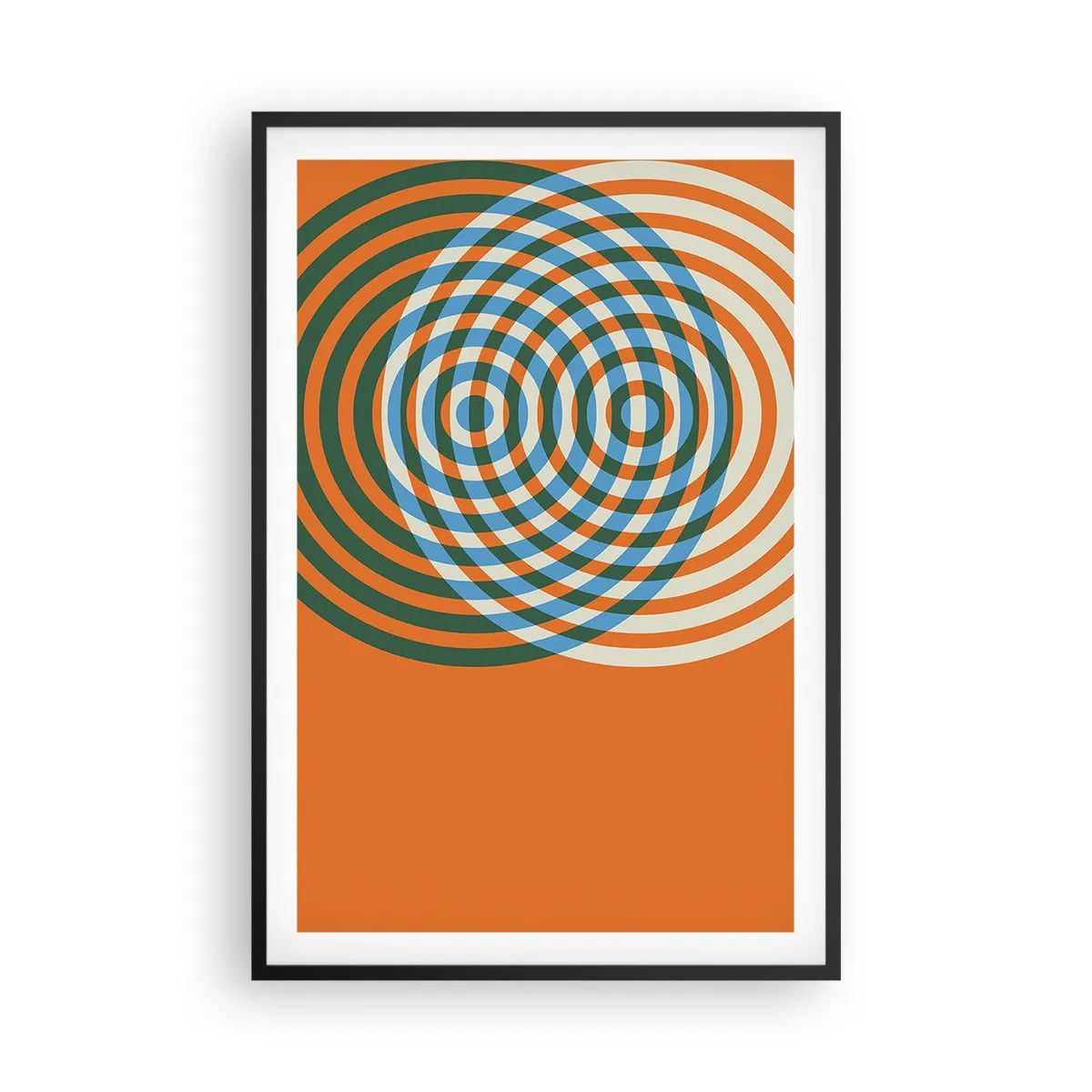Affisch i svart ram - Abstrakt cirkulär variation - 61x91 cm