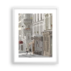 Affisch i vit ram - Stadens nöjen - 40x50 cm