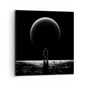 Canvastavla - Bild på duk - Ansikte mot ansikte - 70x70 cm