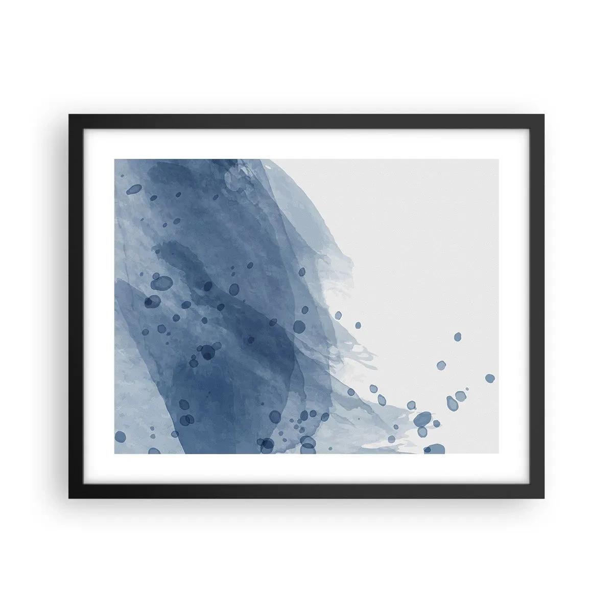 Affisch i svart ram - Blå tyll - 50x40 cm