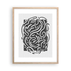 Affisch i ram av ljusek - Abstraktion: en dans av glädje - 40x50 cm