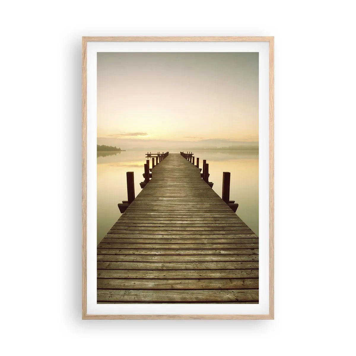 Affisch i ram av ljusek - Förgryning, gryning, ljus - 61x91 cm