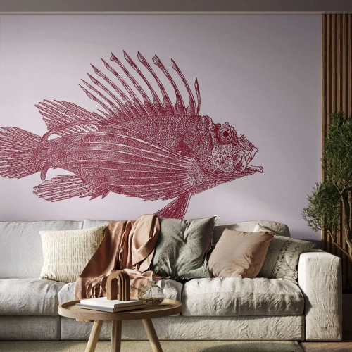 Fototapet Standard Eco - En invånare i exotiska vatten - Fisk, Lejonfisk, Tropisk - 200x140 cm