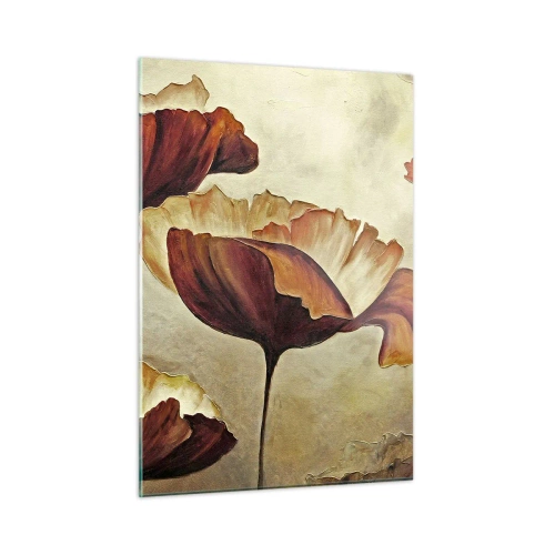 Glastavla - Bild på glas - Ängsblommor - 50x70 cm