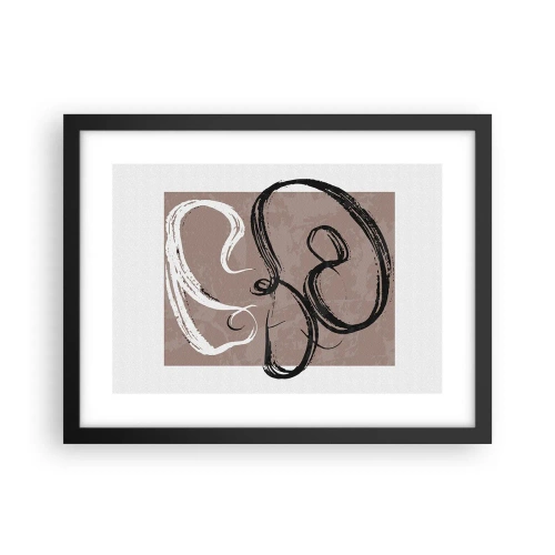 Affisch i svart ram - Komposition - sökande efter fullständighet - 40x30 cm