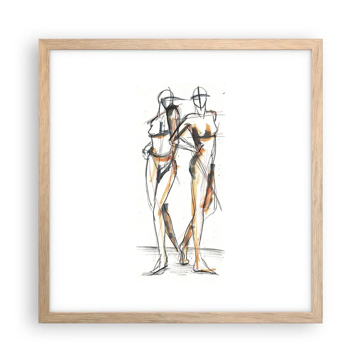 Affisch i ram av ljusek - Charmens studie - 40x40 cm