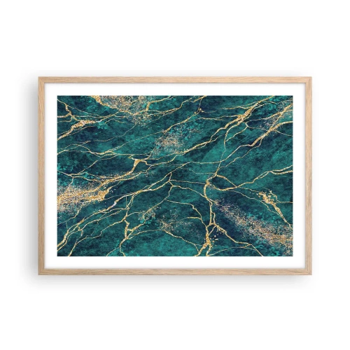 Affisch i ram av ljusek - Guldåder - 70x50 cm