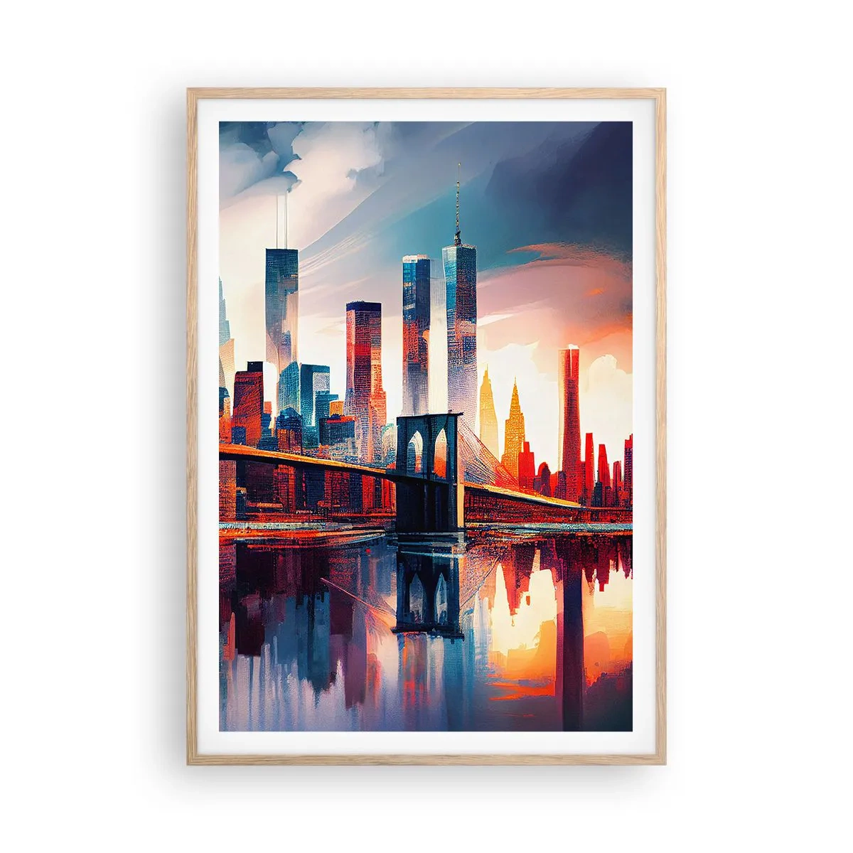 Affisch i ram av ljusek - Fenomenala New York - 70x100 cm