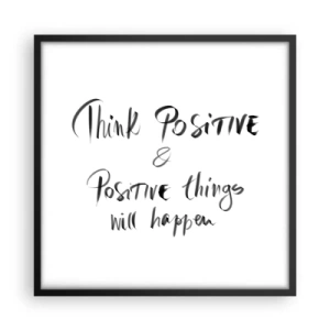 Affisch i svart ram - Hur ska man leva? - 50x50 cm