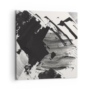 Canvastavla - Bild på duk - Abstraktion - uttrycket av svart - 50x50 cm